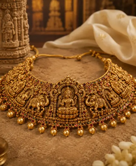 Divine Lakshmi Temple Necklace