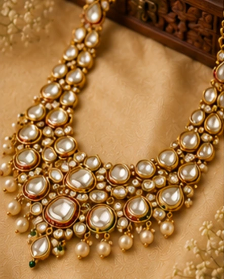 Rajsi Pearl Polki Necklace