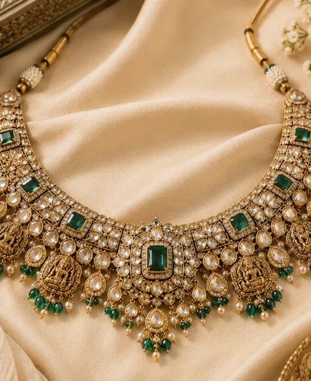 Regal Emerald Pearl Choker